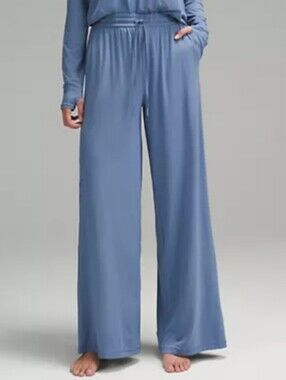 ⭐️ Lululemon Athletica Modal High Rise Wide-Leg Lounge Pants in Oasis Blue -NWOT